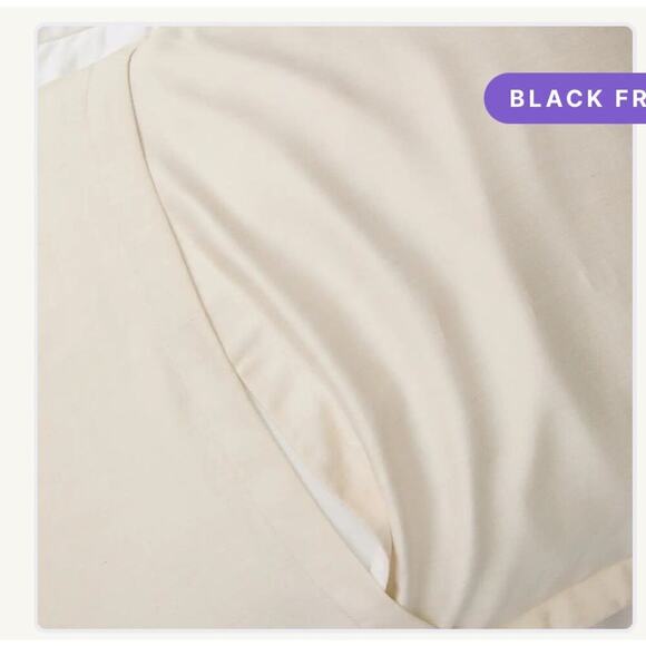 Buffy Breeze Eucalyptus Shams double layered cooling standard cream minimalist - Picture 3 of 6